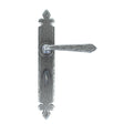 From The Anvil Door Furniture Pewter Patina / Bathroom Lock Handles From The Anvil - Pewter Cromwell Lever Bathroom Set