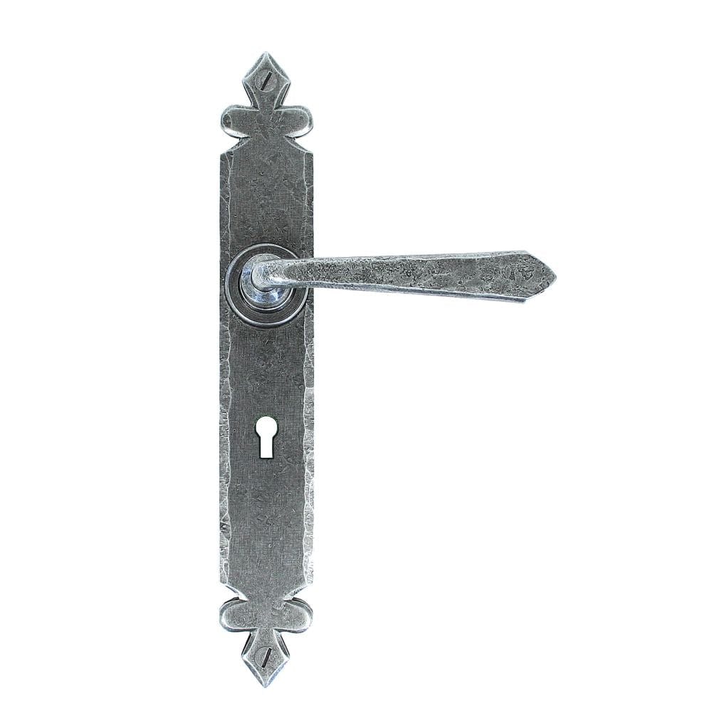 From The Anvil Door Furniture Pewter Patina / Std. Lock Handles From The Anvil - Pewter Cromwell Lever Lock Set