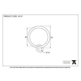 From The Anvil Accessories Pewter Patina / Curtain Rings From The Anvil - Pewter Curtain Ring
