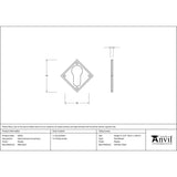 From The Anvil Door Furniture Pewter Patina / Euro Profile Escutcheons From The Anvil - Pewter Diamond Euro Escutcheon