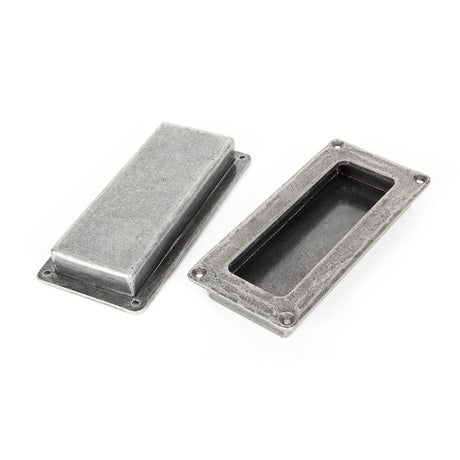 From The Anvil Door Furniture Pewter Patina / Flush Handle / Rectangular From The Anvil - Pewter Flush Handle