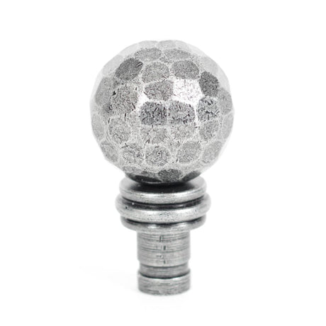 From The Anvil Accessories Pewter Patina / Finials From The Anvil - Pewter Hammered Ball Curtain Finial (pair)