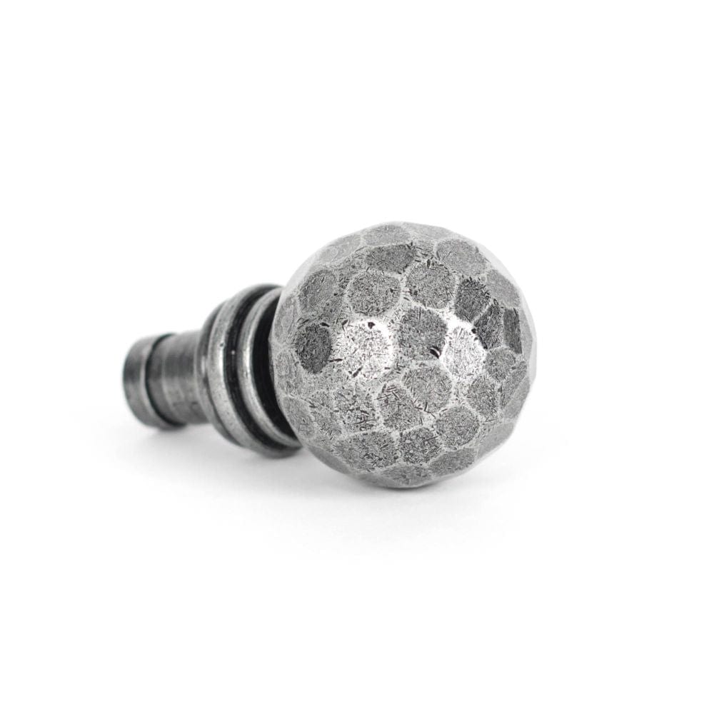 From The Anvil Accessories Pewter Patina / Finials From The Anvil - Pewter Hammered Ball Curtain Finial (pair)