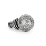 From The Anvil Accessories Pewter Patina / Finials From The Anvil - Pewter Hammered Ball Curtain Finial (pair)