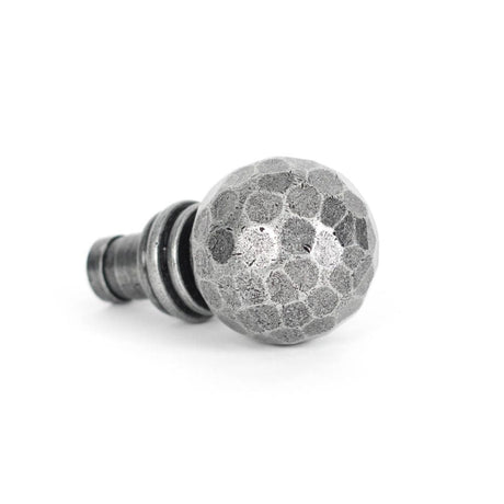 From The Anvil Accessories Pewter Patina / Finials From The Anvil - Pewter Hammered Ball Curtain Finial (pair)