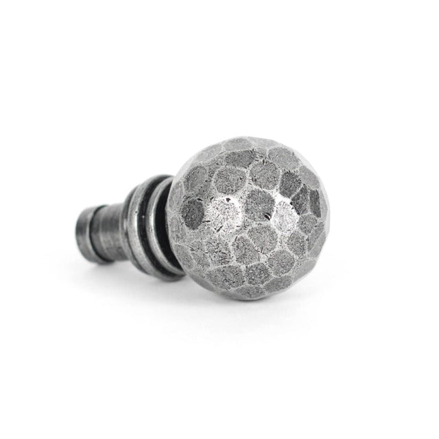 From The Anvil Accessories Pewter Patina / Finials From The Anvil - Pewter Hammered Ball Curtain Finial (pair)
