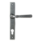 From The Anvil Door Furniture Pewter Patina / Multi Point Lock Set / 92mm c/c From The Anvil - Pewter Hammered Newbury Slimline Espag. Lock Set