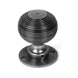 From The Anvil Door Furniture Pewter Patina / Mortice/Rim Knobs From The Anvil - Pewter Heavy Beehive Mortice/Rim Knob Set