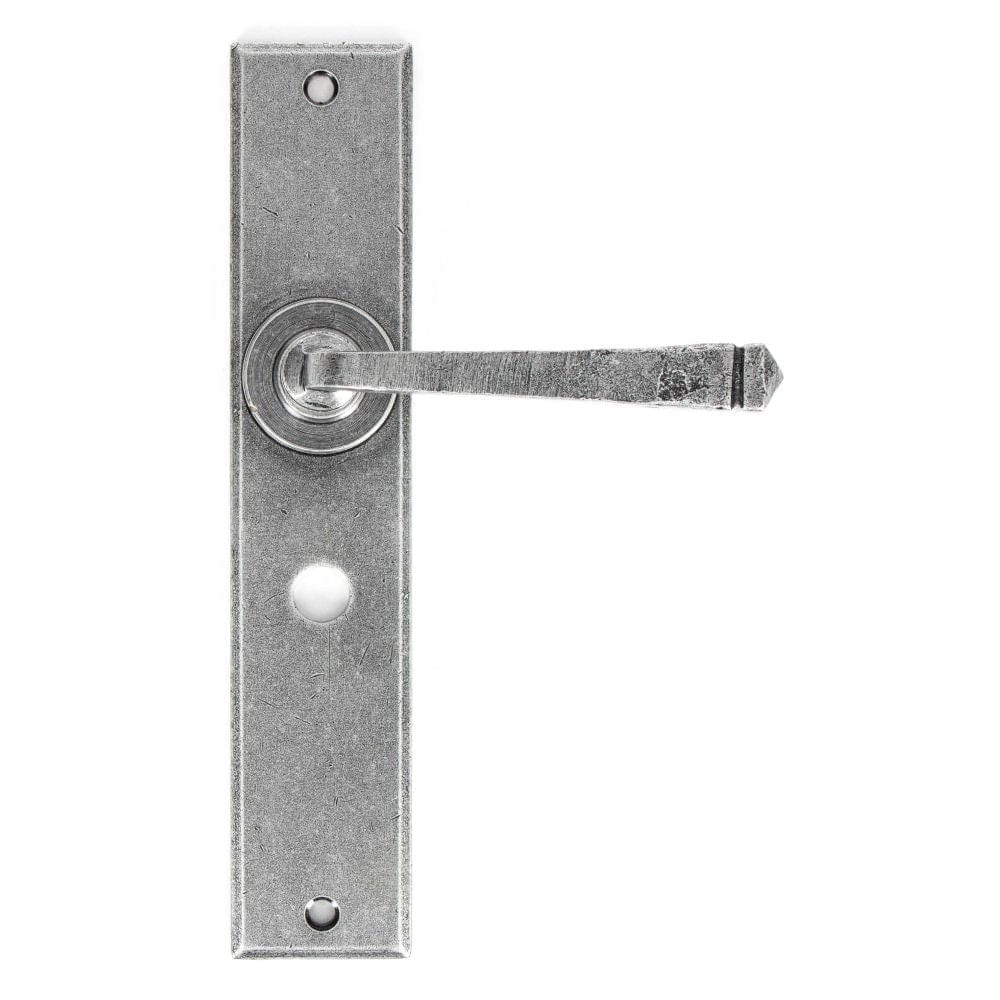 From The Anvil Door Furniture Pewter Patina / Bathroom Lock Handles From The Anvil - Pewter Large Avon Lever Bathroom Set