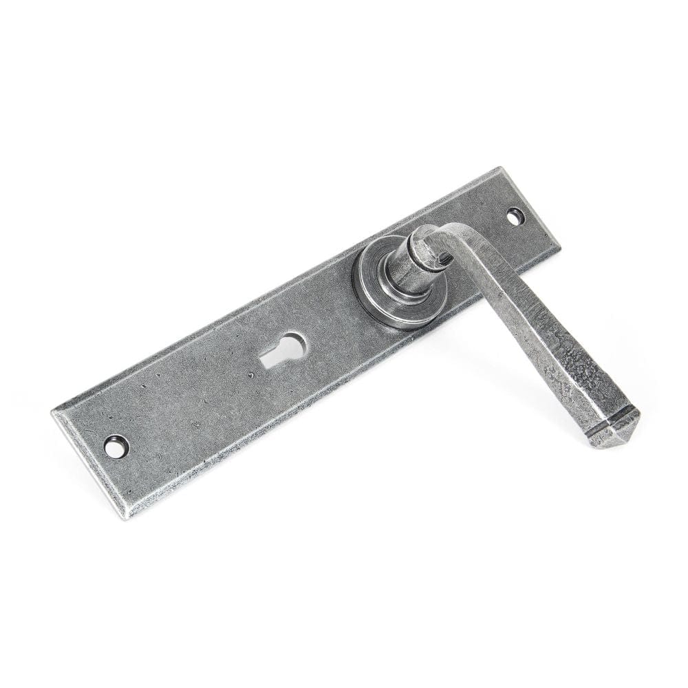 From The Anvil Door Furniture Pewter Patina / Std. Lock Handles From The Anvil - Pewter Large Avon Lever Lock Set