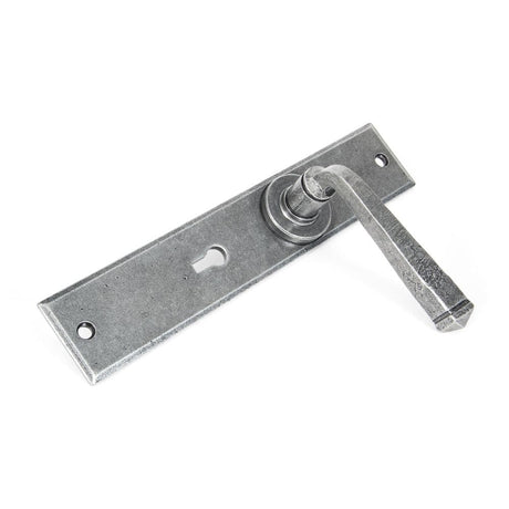 From The Anvil Door Furniture Pewter Patina / Std. Lock Handles From The Anvil - Pewter Large Avon Lever Lock Set