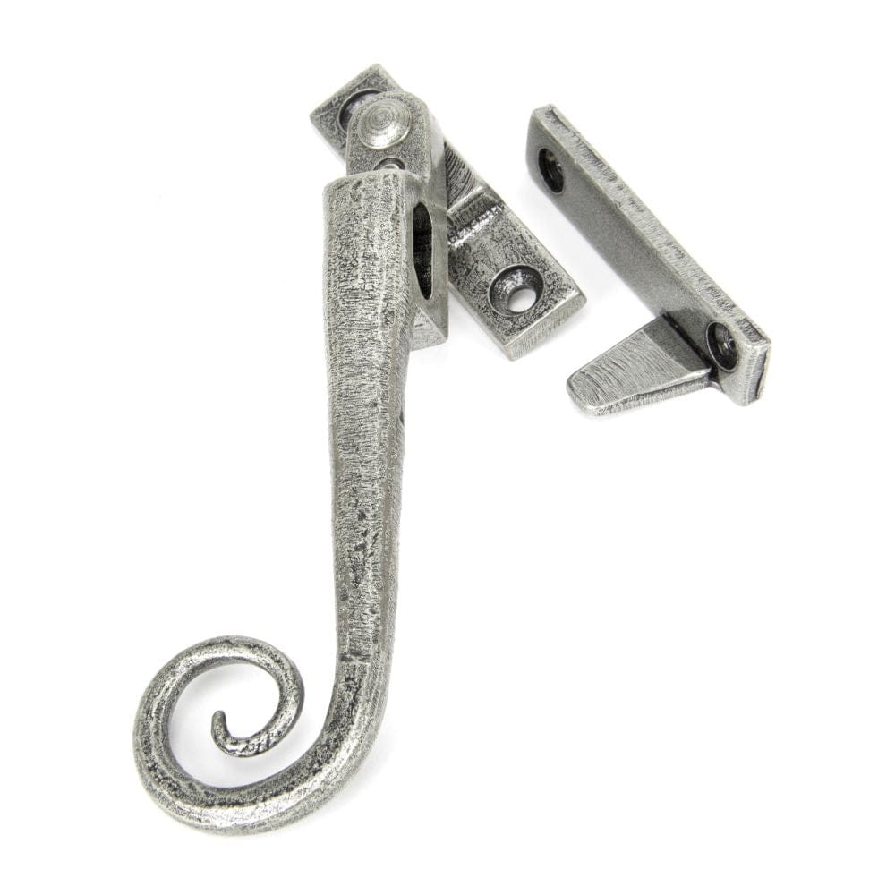 From The Anvil Window Furniture Pewter Patina / Yes / Night Vent From The Anvil - Pewter Locking Night-Vent Monkeytail Fastener - LH