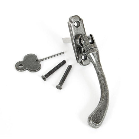 From The Anvil Window Furniture Pewter Patina / Left Hand / Yes From The Anvil - Pewter Locking Peardrop Espag - LH