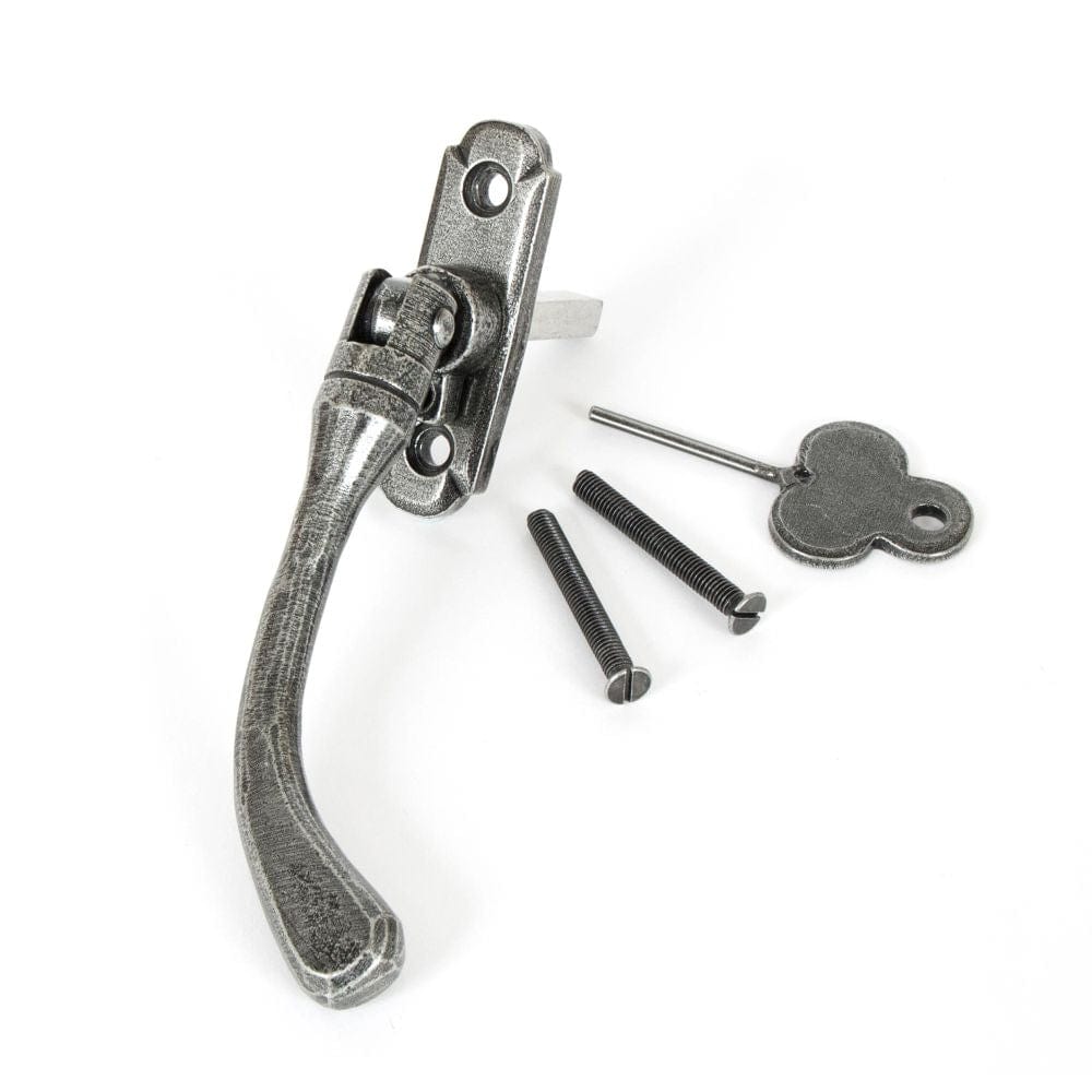 From The Anvil Window Furniture Pewter Patina / Right Hand / Yes From The Anvil - Pewter Locking Peardrop Espag - RH