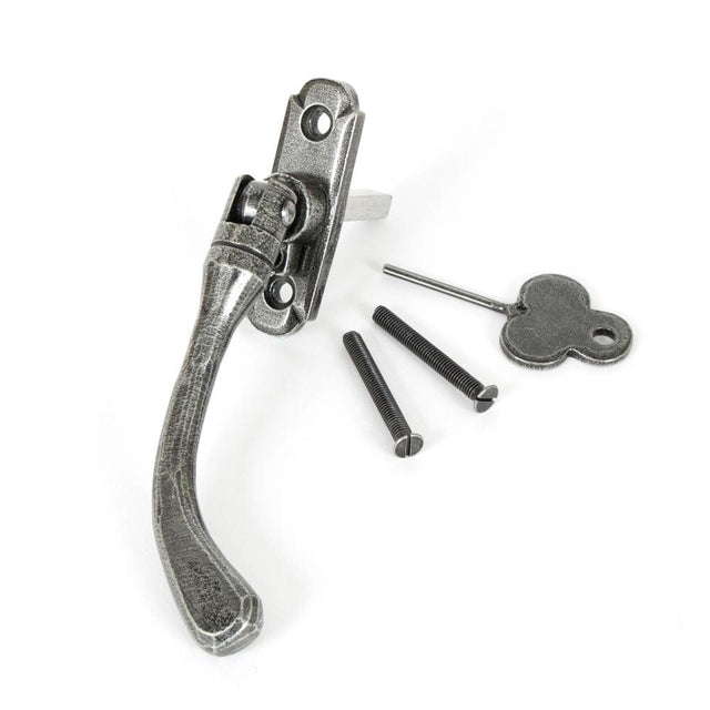 From The Anvil Window Furniture Pewter Patina / Right Hand / Yes From The Anvil - Pewter Locking Peardrop Espag - RH