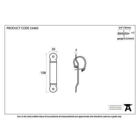 From The Anvil Accessories Pewter Patina / Screw on Staple From The Anvil - Pewter Locking Penny End Screw on Staple