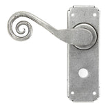 From The Anvil Door Furniture Pewter Patina / Bathroom Lock Handles From The Anvil - Pewter Monkeytail Lever Bathroom Set