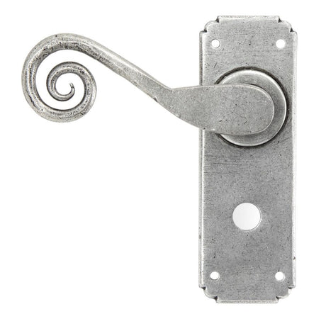 From The Anvil Door Furniture Pewter Patina / Bathroom Lock Handles From The Anvil - Pewter Monkeytail Lever Bathroom Set