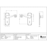 From The Anvil Door Furniture Pewter Patina / Std. Lock Handles From The Anvil - Pewter Monkeytail Lever Lock Set