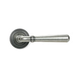 From The Anvil Door Furniture Pewter Patina / Round Rose From The Anvil - Pewter Newbury Lever on Rose Set (Art Deco)
