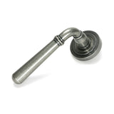 From The Anvil Door Furniture Pewter Patina / Round Rose From The Anvil - Pewter Newbury Lever on Rose Set (Art Deco)