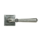 From The Anvil Door Furniture Pewter Patina / Square Rose From The Anvil - Pewter Newbury Lever on Rose Set (Square)