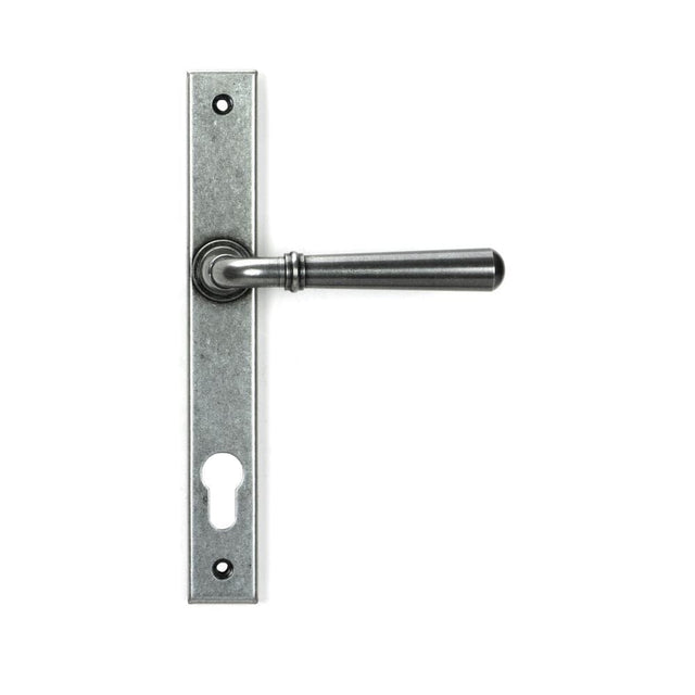 From The Anvil Door Furniture Pewter Patina / Multi Point Lock Set / 92mm c/c From The Anvil - Pewter Newbury Slimline Lever Espag. Lock Set