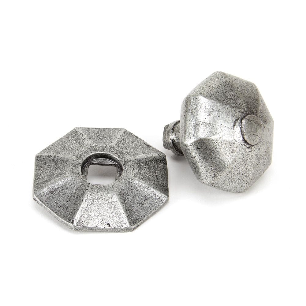 From The Anvil Door Furniture Pewter Patina / Octagonal Centre Door Knob From The Anvil - Pewter Octagonal Centre Door Knob