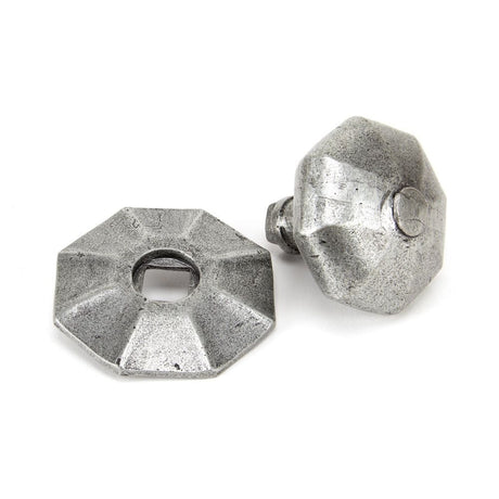 From The Anvil Door Furniture Pewter Patina / Octagonal Centre Door Knob From The Anvil - Pewter Octagonal Centre Door Knob