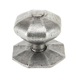 From The Anvil Door Furniture Pewter Patina / Octagonal Centre Door Knob From The Anvil - Pewter Octagonal Centre Door Knob