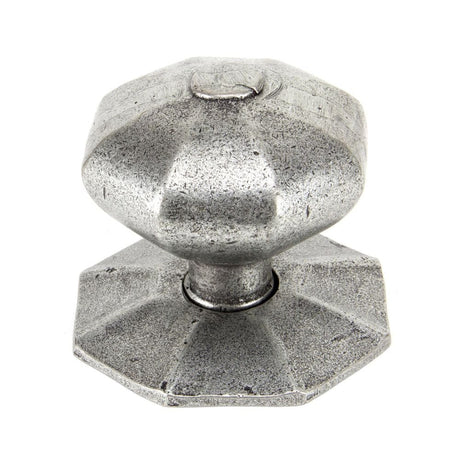 From The Anvil Door Furniture Pewter Patina / Octagonal Centre Door Knob From The Anvil - Pewter Octagonal Centre Door Knob