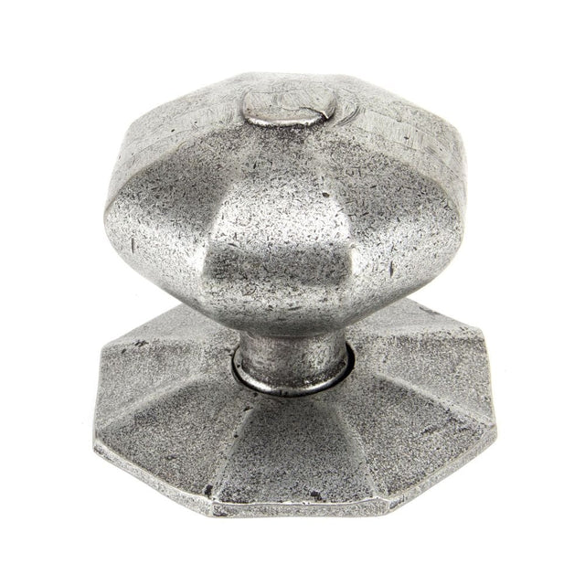From The Anvil Door Furniture Pewter Patina / Octagonal Centre Door Knob From The Anvil - Pewter Octagonal Centre Door Knob