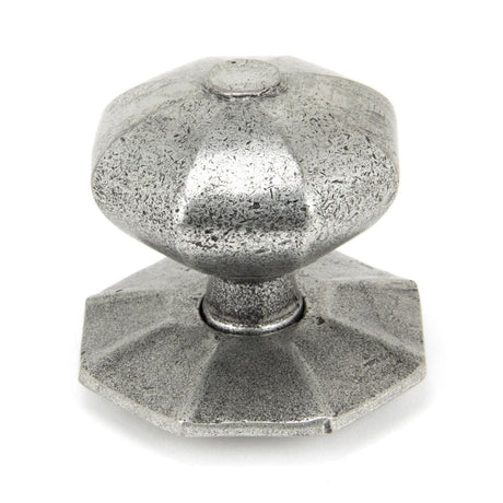 From The Anvil Door Furniture Pewter Patina / Octagonal Centre Door Knob From The Anvil - Pewter Octagonal Centre Door Knob - Internal