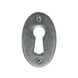 From The Anvil Door Furniture Pewter Patina / Mortice Key Profile Escutcheons From The Anvil - Pewter Oval Escutcheon