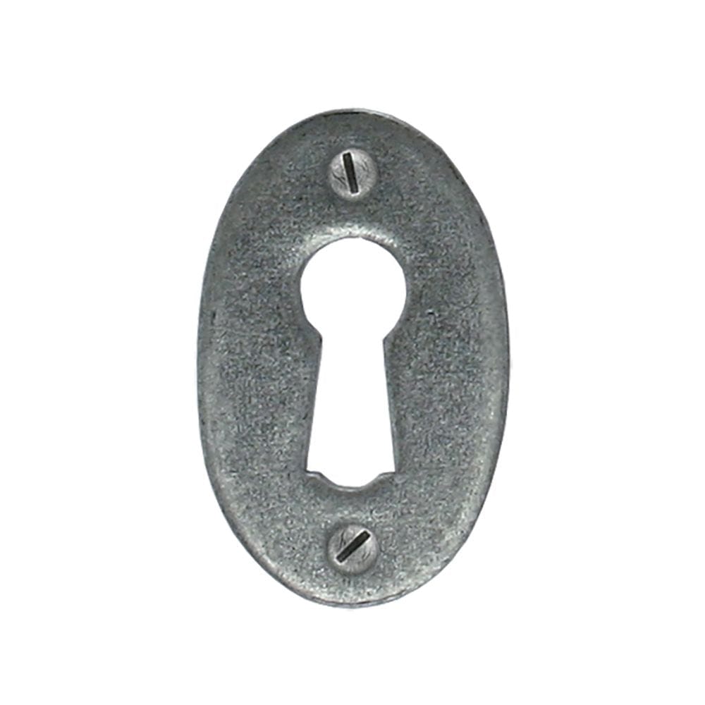 From The Anvil Door Furniture Pewter Patina / Mortice Key Profile Escutcheons From The Anvil - Pewter Oval Escutcheon