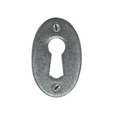 From The Anvil Door Furniture Pewter Patina / Mortice Key Profile Escutcheons From The Anvil - Pewter Oval Escutcheon