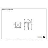 From The Anvil Accessories Pewter Patina / Studs / 20mm From The Anvil - Pewter Pyramid Door Stud - Medium