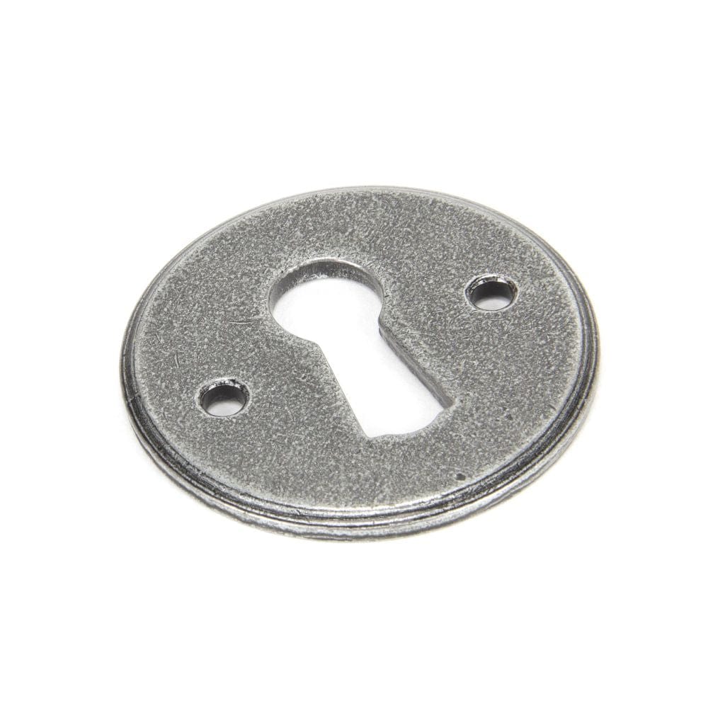 From The Anvil Door Furniture Pewter Patina / Mortice Key Profile Escutcheons From The Anvil - Pewter Regency Escutcheon
