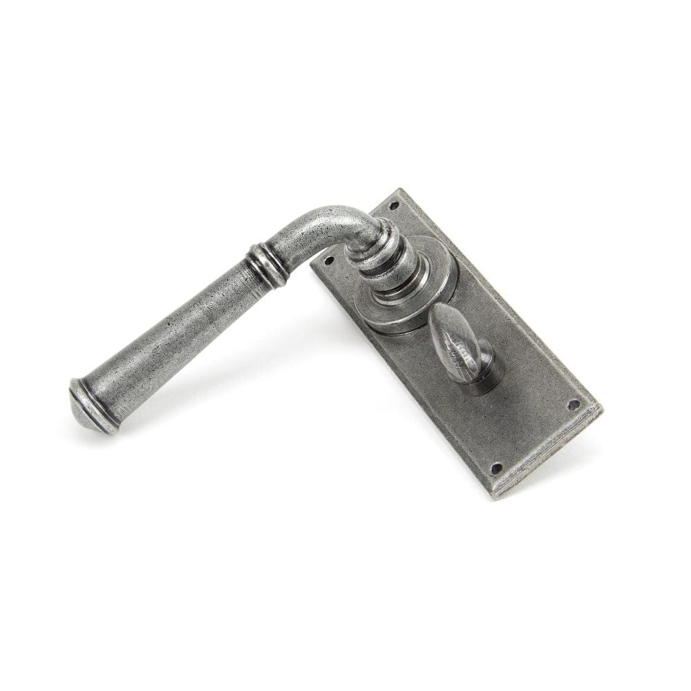 From The Anvil Door Furniture Pewter Patina / Bathroom Lock Handles From The Anvil - Pewter Regency Lever Bathroom Set