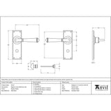 From The Anvil Door Furniture Pewter Patina / Bathroom Lock Handles From The Anvil - Pewter Regency Lever Bathroom Set