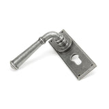 From The Anvil Door Furniture Pewter Patina / Euro Profile Lock Handles From The Anvil - Pewter Regency Lever Euro Lock Set