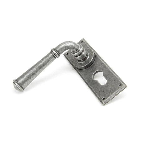 From The Anvil Door Furniture Pewter Patina / Euro Profile Lock Handles From The Anvil - Pewter Regency Lever Euro Lock Set