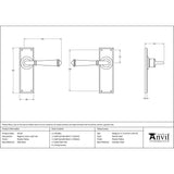 From The Anvil Door Furniture Pewter Patina / Latch Handles From The Anvil - Pewter Regency Lever Latch Set