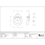 From The Anvil Door Furniture Pewter Patina / Ring Door Knocker From The Anvil - Pewter Ring Door Knocker