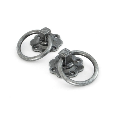 From The Anvil Door Furniture Pewter Patina / Ring Latch From The Anvil - Pewter Ring Turn Handle Set