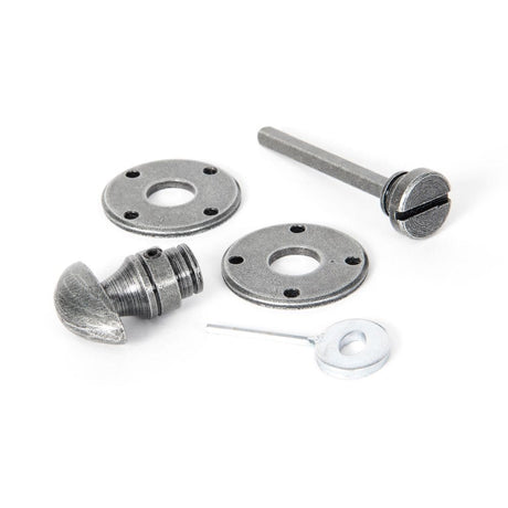 From The Anvil Door Furniture Pewter Patina / No From The Anvil - Pewter Round Bathroom Thumbturn