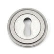 From The Anvil Door Furniture Pewter Patina / Mortice Key Profile Escutcheons From The Anvil - Pewter Round Escutcheon (Art Deco)