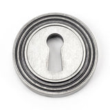 From The Anvil Door Furniture Pewter Patina / Mortice Key Profile Escutcheons From The Anvil - Pewter Round Escutcheon (Beehive)