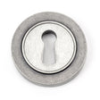 From The Anvil Door Furniture Pewter Patina / Mortice Key Profile Escutcheons From The Anvil - Pewter Round Escutcheon (Plain)