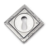 From The Anvil Door Furniture Pewter Patina / Mortice Key Profile Escutcheons From The Anvil - Pewter Round Escutcheon (Square)